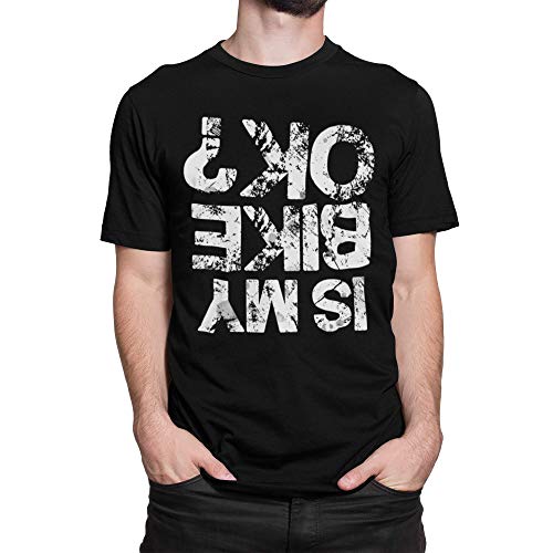 Camiseta de moto divertida negra para ciclistas en talla XXL