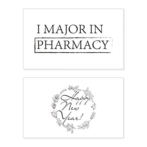Tarjeta «I Major In Pharmacy» de Año Nuevo para expresar orgullo por los futuros farmacéuticos