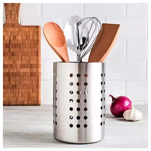 Porta Talher Escorredor Inox Redondo Vazado P/Pia Cozinha