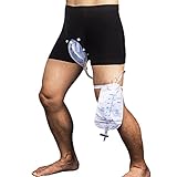 Male Urinal - Wearable Men's Urinal for Standing and Walking, Reusable Urine Collector Funnel with Elastic Waistband & 2 Urine Collection Bags - for Elderly, Bladder Leakage, Incontinence (X-Large)