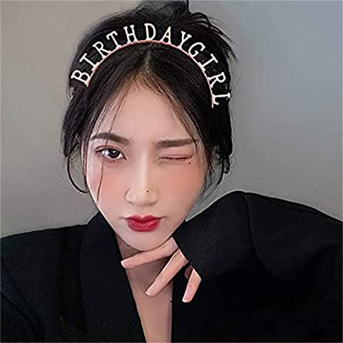 Birthday Girl Tiara Birthday Girl Headband Birthday Girl Crown Birthday Gifts Headpiece Princess Party Supplies Hairband (Rose Gold Birthday Girl) #TOP3