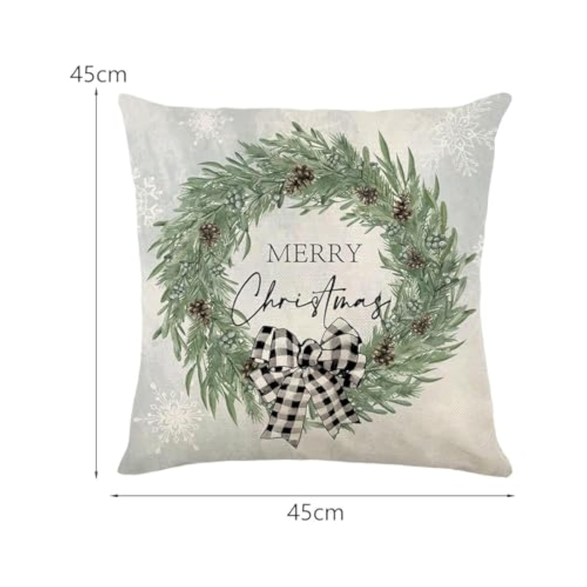 Hugging Pear Ceramic Book Stand and Christmas Pillow Cover Set
