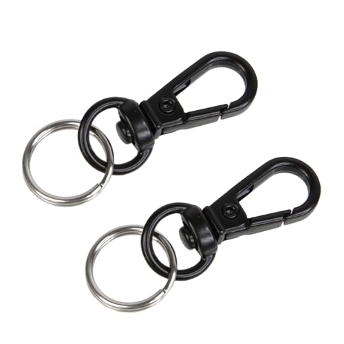 Foto&Tech Small Quick Release Adapter Clip for Camera with Round Lugs for Camera Strap 33lb Breaking Force (1 Set Black)