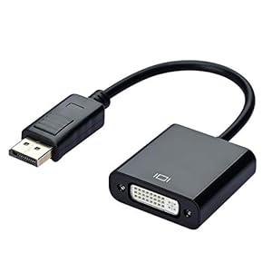 COVVY DisplayPort (DP) naar DVI-adapterkabel mannelijk naar vrouwelijk vergulde snoer compatibel voor Lenovo Dell HP enzovoort
