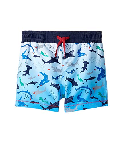 Mud Pie Baby Boy's Shark Swim Trunks (Infant/Toddler) Blue MD (2T-3T Toddler)