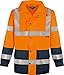 Produktbild Vizwell Warnschutz-Regenjacke,atmungsaktiv, Wind- und wasserdicht orange-Marine Gr.S - 3XL (XL)