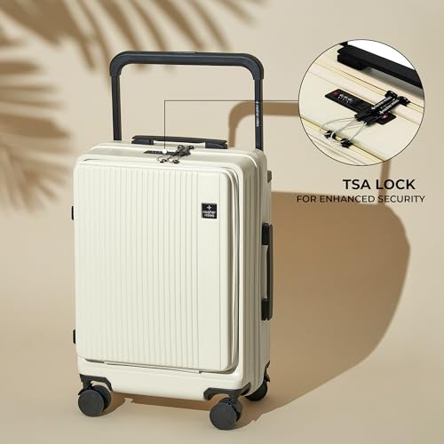 Nasher-Miles-Silicon-Valley-Hard-Sided-Polycarbonate-TSA-Lock-Wide-Telescopic-Handle-Cabin-Luggage-with-Laptop-Compartment-White-20-inch-55cm-Trolley-Bag