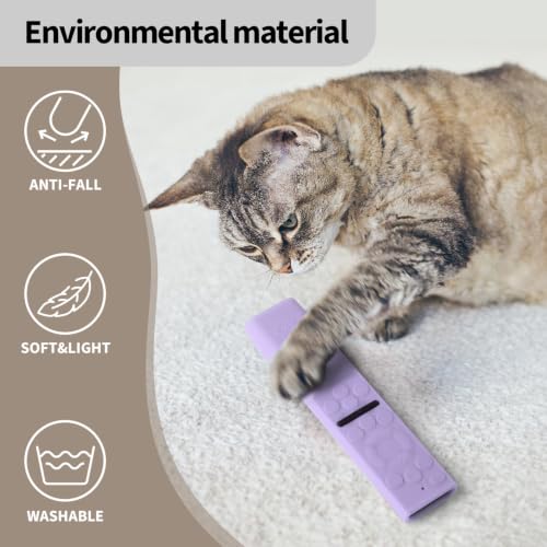 Image of Oboe Silicone Tv Remote Cover Compatible with Samsung Smart Tv Remote 2026 Model BN59-01498A Key Cover Case with Lanyard (B-Lavender Purple) REMOT E NOT Included