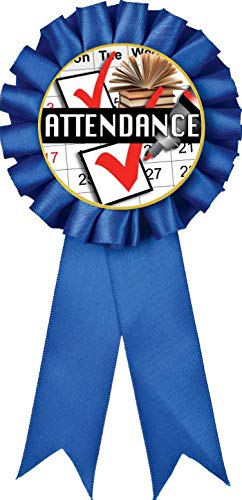Cinta azul de asistencia Crown Awards con roseta miniatura 1
