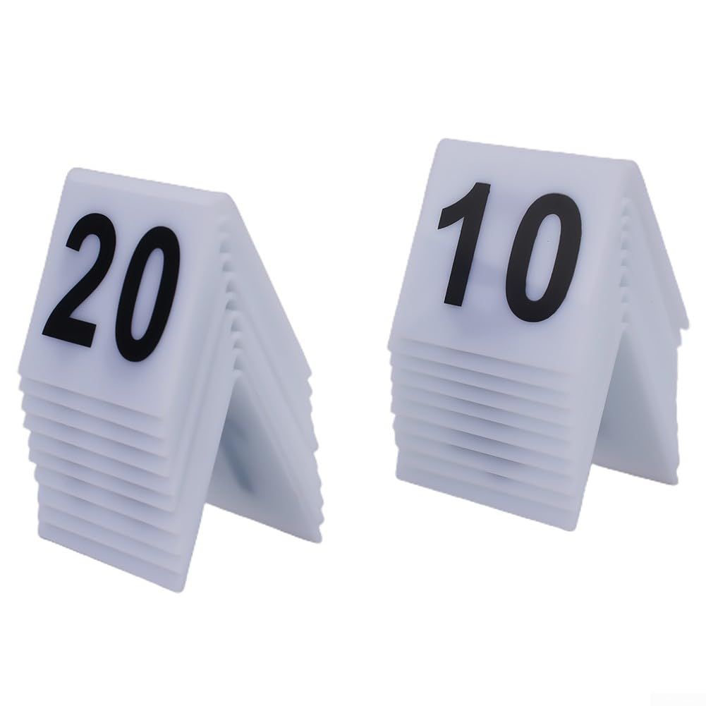 Numeri Tavolo Acrilico 1-10 - Segnaletica Moderna Per Ristoranti E Eventi, Bianco - Foto 12