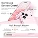 GolbinBox Magnetic for iPhone 17 Pro Case, Compatible with MagSafe, [Full Camera Protection] [Screen Protector], Silicone Shockproof Phone Cover with Anti-Scratch Microfiber Lining, Chalk Pink