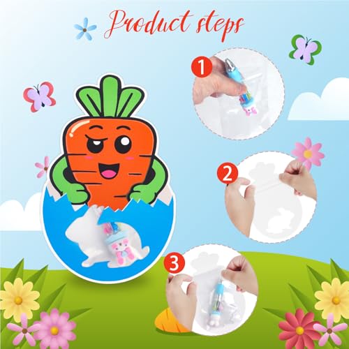 Bolsas de dulces de Pascua con fundas transparentes y tarjetas para evitar roturas de dulces 6