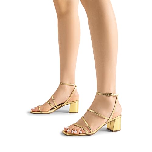 Image of DREAM PAIRS Womens Strappy Block Heel Sandals