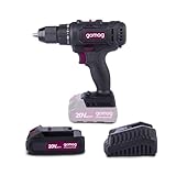 Gomag Akku-Bohrschrauber 20V GO-BS45 | 2-Gang-Getriebe | Drehmoment 45 Nm | 25 + 1 Drehstufen | Spannbereich 1,5-13 mm | LED-Arbeitsleuchte | inkl. 2,0 Ah Akku & 2,4 A Ladegerät