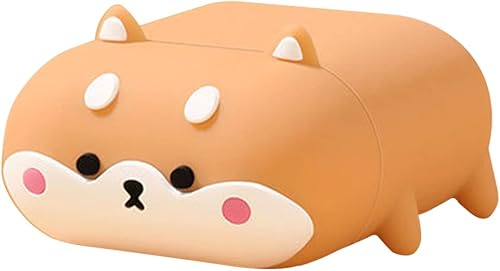 Dehoko Funda compatible con AirPods Corgi de 1 2 generación, funda protectora de silicona 3D de dibujos animados Kawaii divertido lindo diseño de