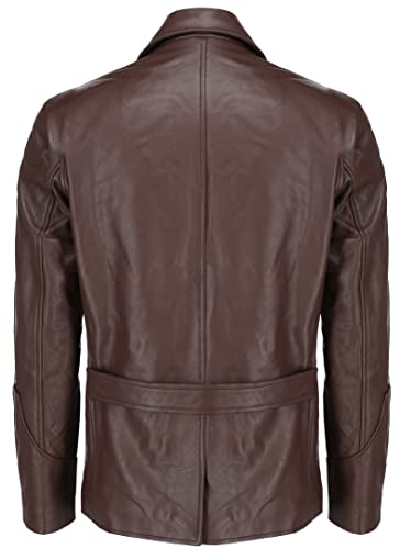 Image of Jild Lambskin Leather Jacket Men Casual Coat - Notched Collar Classic Bond's Style Ultimate Leather Blazer for Men
