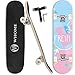 WHOME プロ スケートボード - 31x8インチ 子供/大人用 プロ/初心者用 標準スケボー Tツール付き ABEC-9 アルパイン メープル 8層デッキ