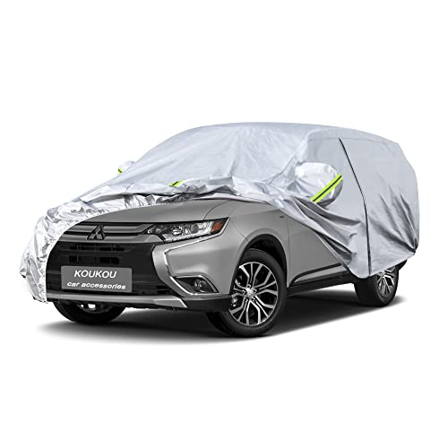 Image of Koukou SUV Car Cover Custom Fit Mitsubishi Outlander from 2001 to 2025, Waterproof All Weather for Automobiles, Sun Rain Dust Snow Protection. (Ships from US Warehouse, Arrive Within 3-7 Days)