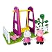 WZLDP Peppa Pig -Suzy ovejas Parque Infantil Rompecabezas de oscilación 11 Rompecabezas de Las partículas Regalo Bloque de construcción de 4 characterschildren