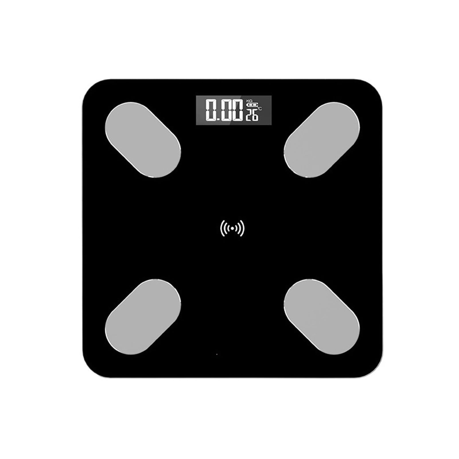 Báscula De Grasa Corporal Con Bluetooth, Báscula De IMC, Báscula Electrónica Inteligente, Báscula De Peso De Baño Digital LCD, Analizador De Composición Corporal FáCil De Usar(Black)