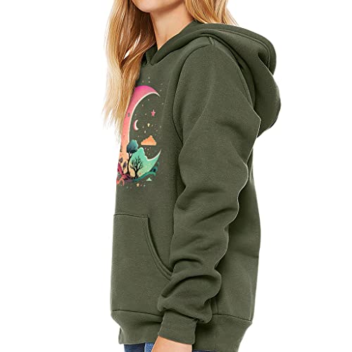 Cute Moon Kids' Sponge Fleece Hoodie - Anime Kids' Hoodie2