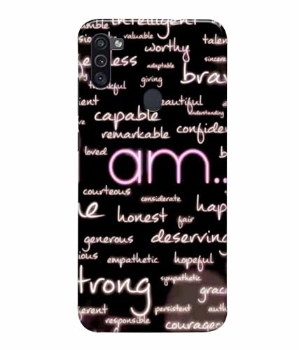 Image of Printed Hard Back Case Cover & Compatible for Samsung Galaxy M11 / Samsung Galaxy A11 | Motivation Quotes (Multicolor) - D1190