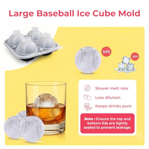 Molde de silicona para cubos de hielo grandes con tapa integrada miniatura 3