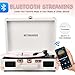 Vinyl Record Player with Built-in Speakers 3-Speed Vintage Record Player Bluetooth Portable Suitcase Turntable Belt-Driven LP Player Support RCA Output and Headphone Output (White Rose Gold)