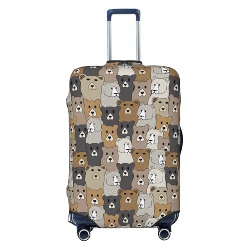 VOSERY Travel Luggage Cover - Cartoon bear Washable Suitcase Covers Protector Fits 18-32 Inches Luggage