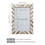 Handicrafts Home 5x7 Chevron Pattern Inspired Picture Frame - 5x7 Frames for Wall Hanging & Desk Decor, Vintage Decor, Living Room & Office Decor - Picture Frame for Photos, Nursery Decor Gifts, Brown - Image 3