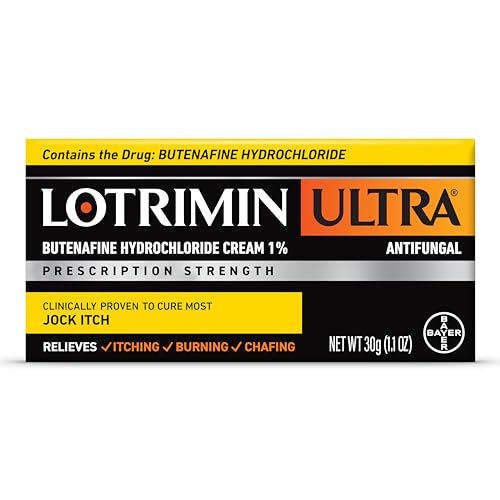 Lotrimin Ultra Antifungal Jock Itch Cream with Butenaﬁne Hydrochloride, Jock Itch Treatment for Men, Women, and Kids Over The Age of 12, 1.1 oz Tube