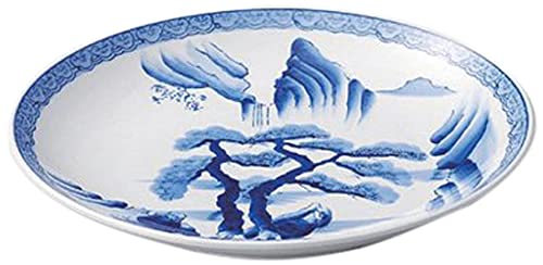 Amazon.co.jp: 5個セット 有田焼大皿 山水8号皿 [24 x 3.3cm