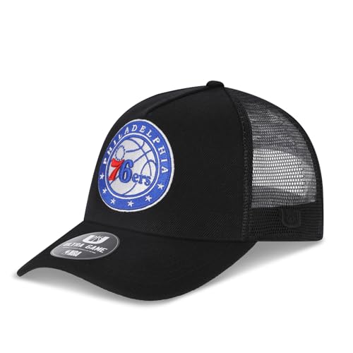 Image of Ultra Game Men's NBA Official Snap Back All Around The World Trucker Baseball Cap Hat