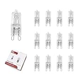 GEIparts G9 Halogen, 12 Pack 2 Pin Base JC Type, 40W 120V T4 Appliance Light Bulb for Oven, Stove, Refrigerator, Microwave