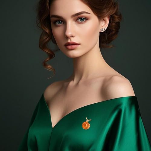 Image of Enamel Conch Shell Brooch for Women Snail Brooches Lapel Pin Elegant Dress Accessories Mother's Day Gift