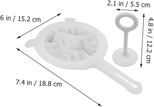 Miniatura 8 de BESTonZON 2 juegos de colador de malla ultra fina con filtro de malla de barra de prensa para jugo de leche de malla fina colador para uso en cocina