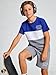Kxuryueo Kids Summer Outfit Set 2 Piece Color Block Tee and Pull-On Shorts Size 9 10