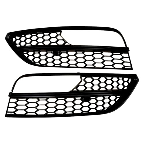 Grille en nid d'abeille pour antibrouillard Audi A3 Hatchback 13-16 finition Bright Black