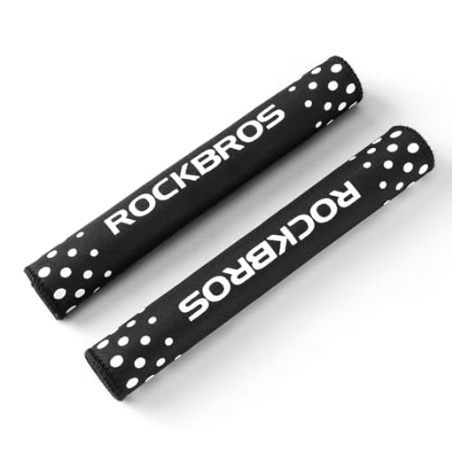 ROCKBROS 2PCS Bike Chainstay Protector, Bicycle Chain Guard with Hook and Loop,Wahsable Removable Fabric Bike Chain Gaurd Cover for Mountain Road Bike MTB