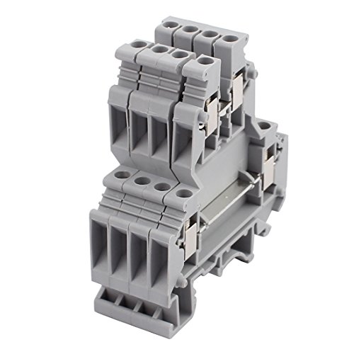 Aexit 4Pcs SUK-2.5/2-2 Terminal Block gris miniatura 1