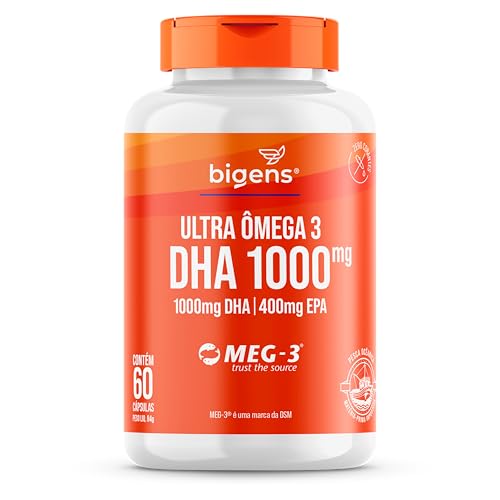 Ultra Omega 3, DHA 1000MG + EPA 400MG, Certificado Meg-3, 60 Cáps...