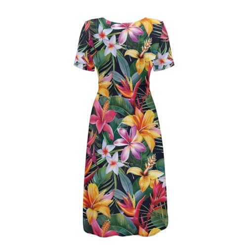 Image of Women's Summer Formal Dresses Short Sleeve Wrap V Neck Dresses Bridesmaid Wedding Guest Dress with Pockets