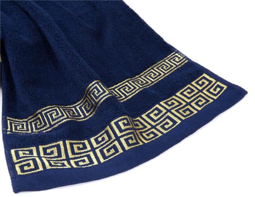 Image of Zym Multi Purpose Towel Set | 100 Cotton Soft Absorbent Bath and Kitchen (19 Inch X 33 Inch) Pack of 2 Blue