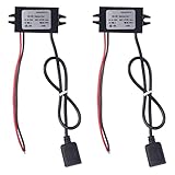 DWEII 2 Pack USB Step Down Converter DC-DC Buck Module 9V- 35V 12V 24V to 5V 3A QC 3.0 Charging Module Waterproof Power Regulator Car