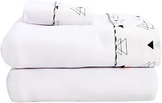 Lencol Berco 3 pcs percal 200 fios barrado new York Triangulo Colorido, Biramar Baby, Colorido