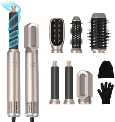 Hair Dryer Brush Hair Dryer Brush 6 in 1, 1000w Hair Dryer Multi Air Styler, Air Curler Curling Iron,3 Temperature Controls for Drying, Curling, Straightening, Styling Your Hair