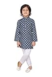 Tathastu Boys Festive Cotton Kurta Pajama Set - KS1886A-8 - Blue