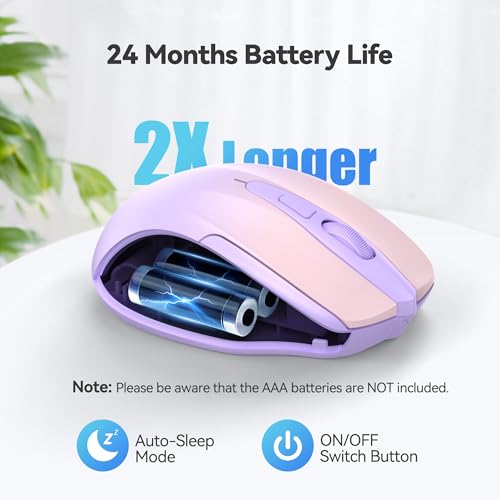 Image of TECKNET Wireless Mouse, 2.4G Ergonomic Computer Mouse, 2600 DPI