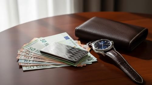 Noble regalo para hombre clip de billetes personalizable de plata 5