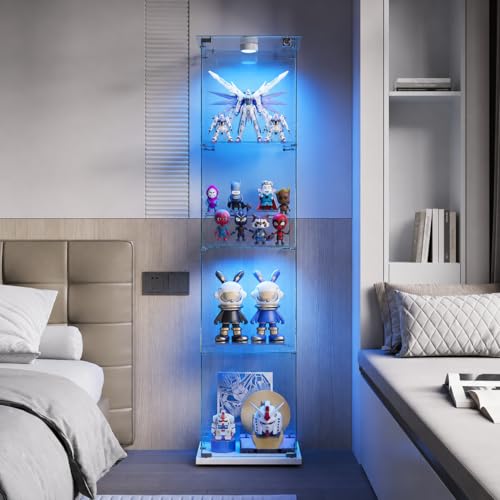 QMTXBYJ vitrina de cristal con LED, 163 x...